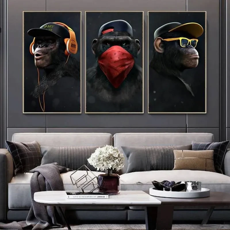 Toile - 3 Monkeys