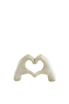 Ornament 19x8x11,5 cm HANDEN taupe grijs