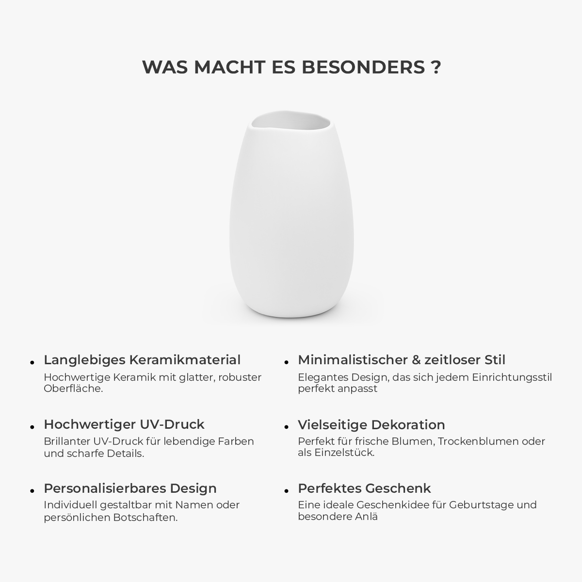 Gepersonaliseerde bloemenvaas met hartjes – cadeau voor oma of mama
