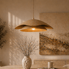 Hanglamp beige carbon betonnen kap - 40 en 58 cm - Flowing