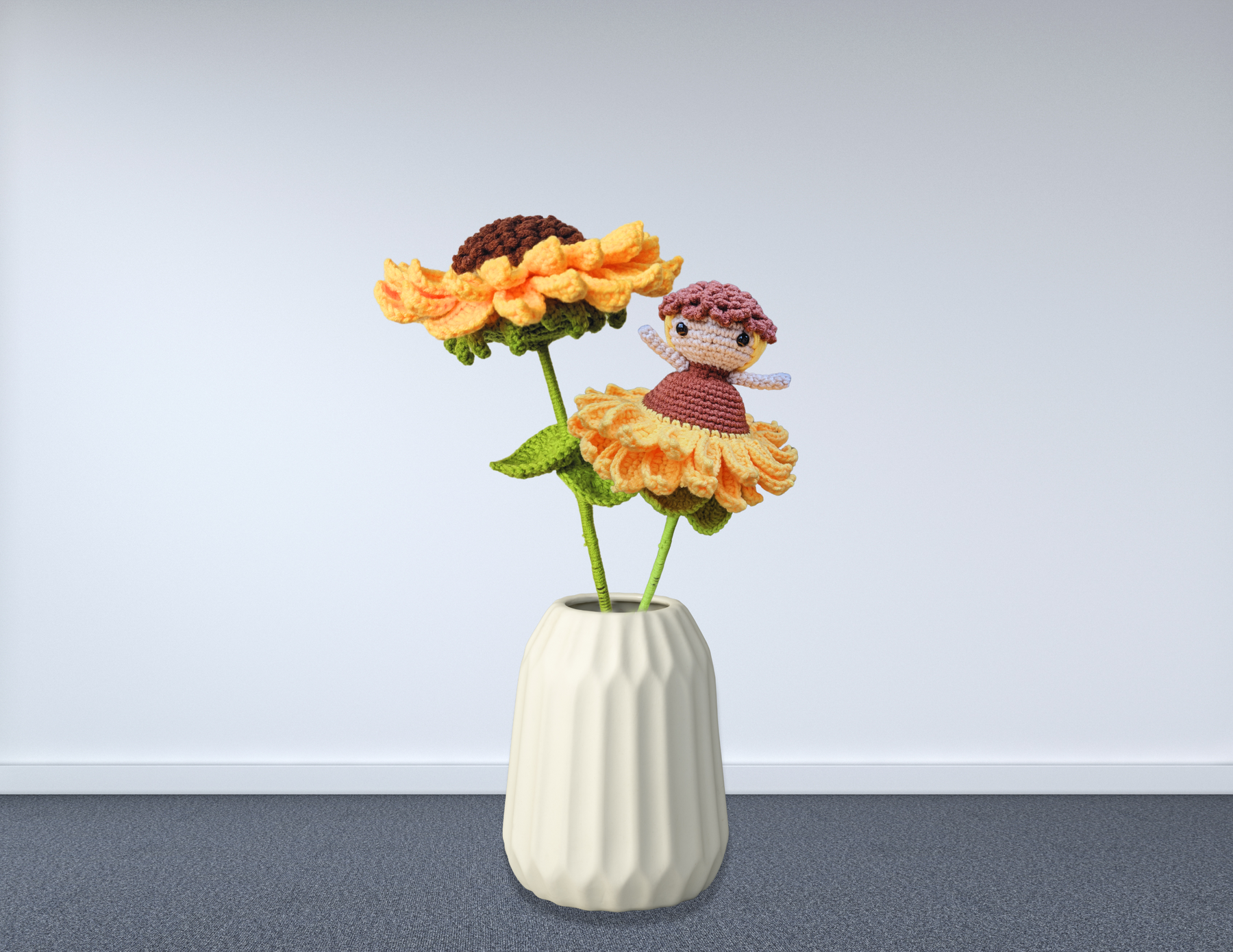 Omkeerbare Zonnebloem Amigurumi Haakpatroon