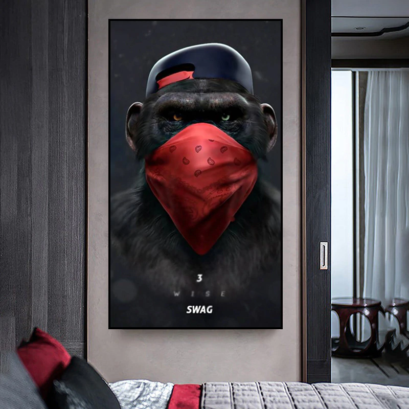 Toile - 3 Monkeys