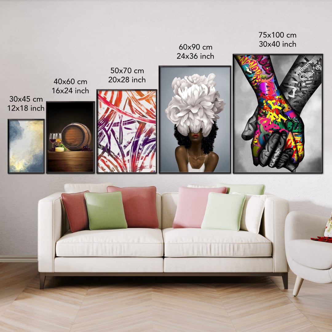 Contrasting Waves Canvas Art Clock Canvas