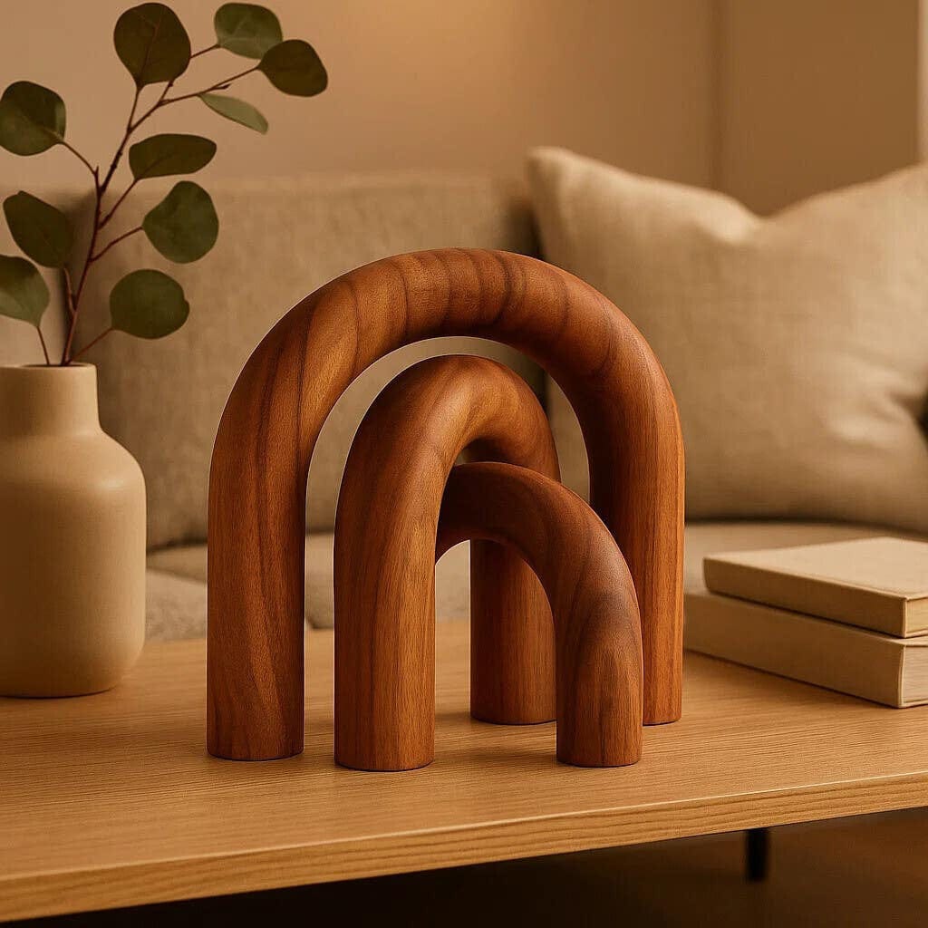 Cato natuurlijke houten boogsculptuur
