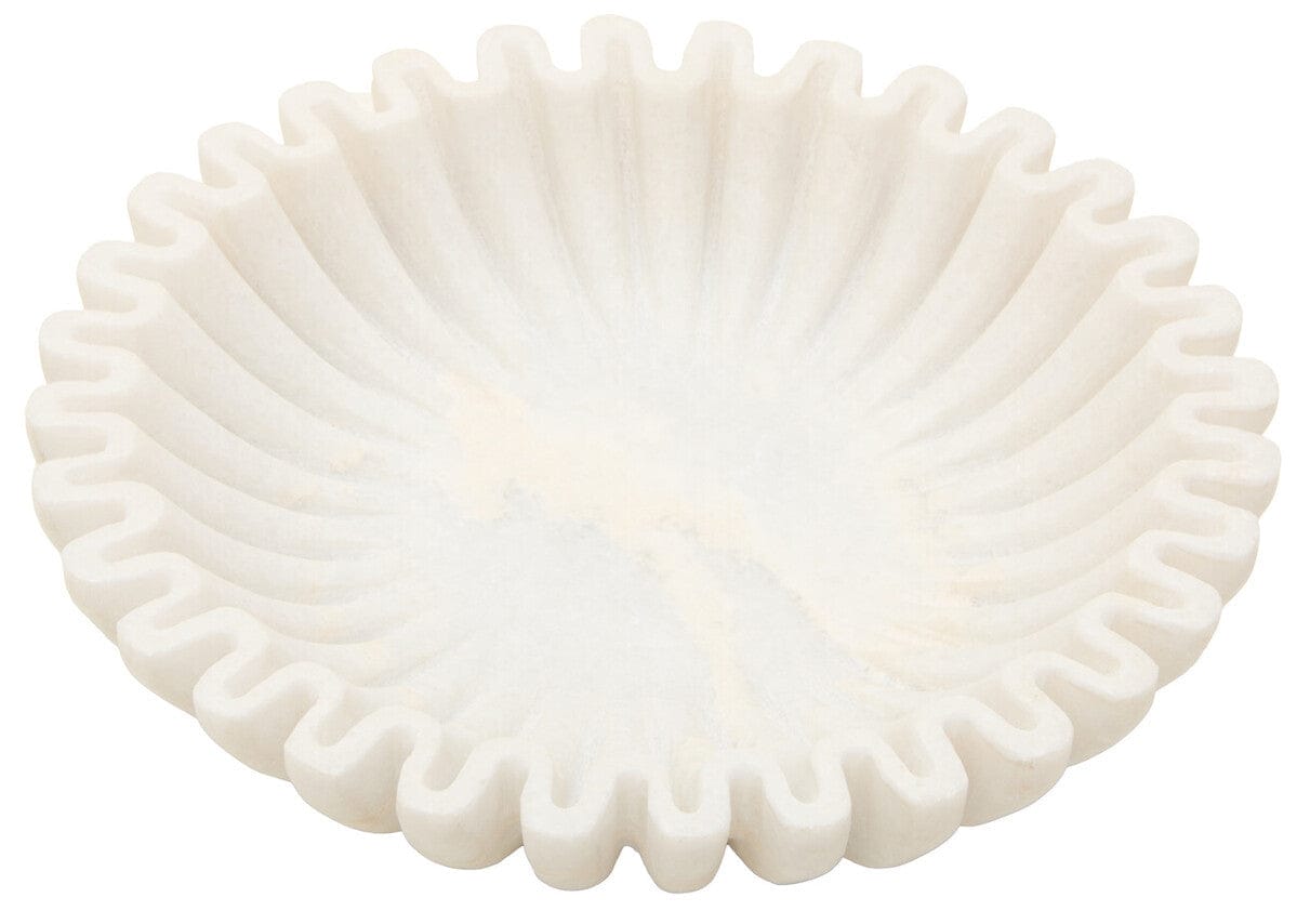 Savio kleine witte gecanneleerde marmeren kom