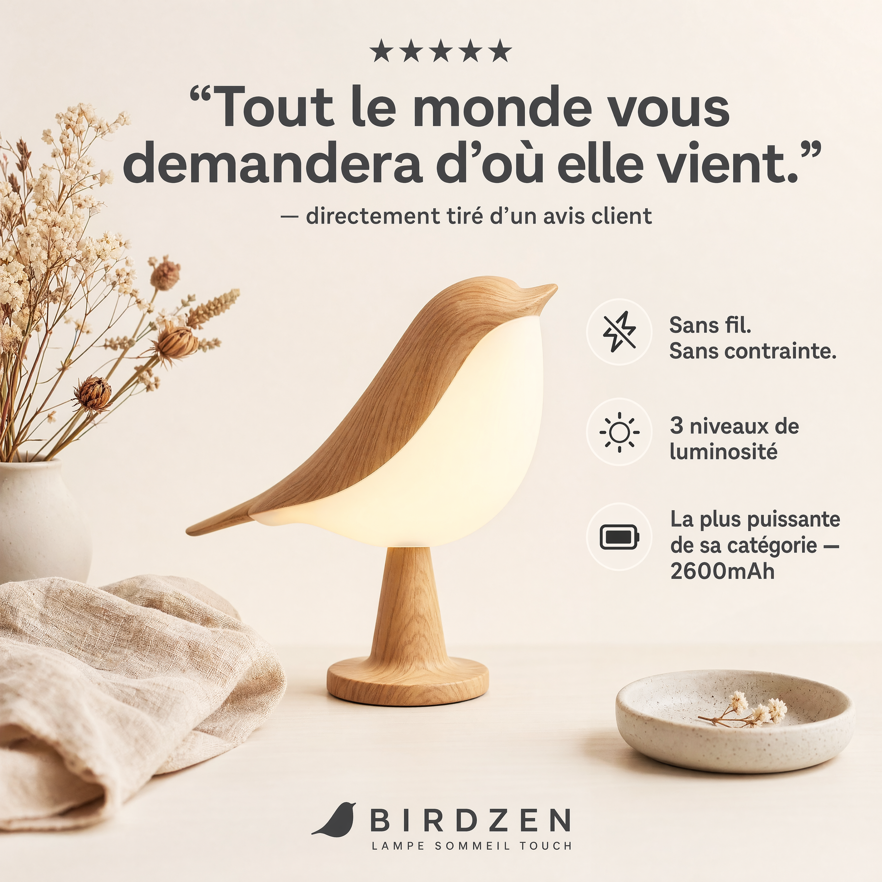 BirdZen — L'oiseau qui veille sur vos soirées