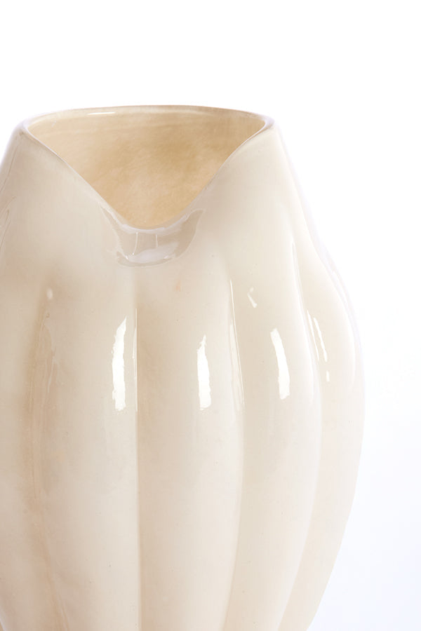 AYSEN glazen vaas 16,5 × 21 cm – crème