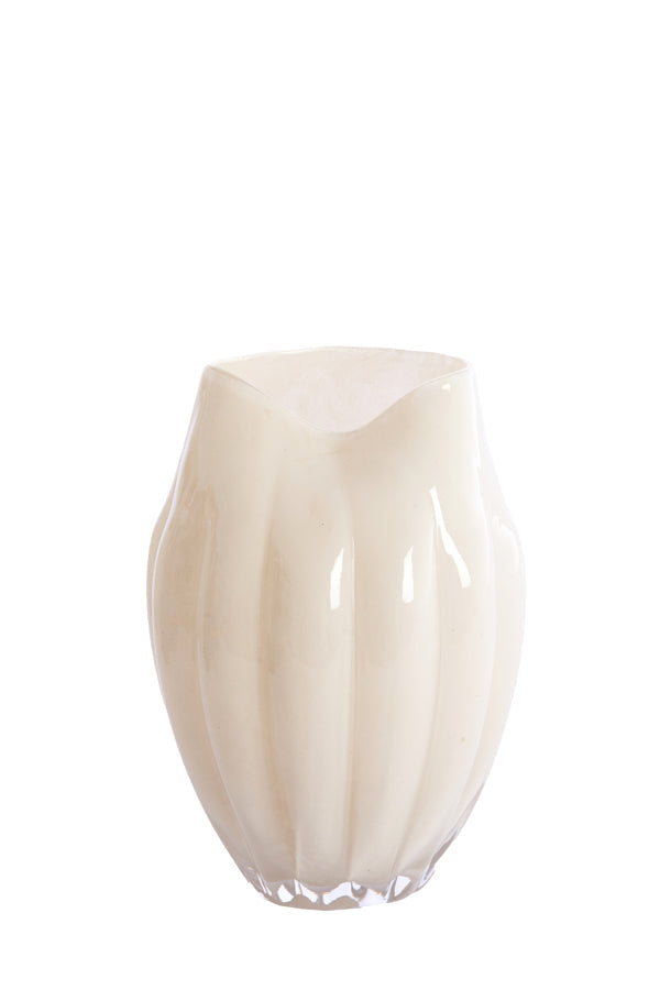 AYSEN glazen vaas 16,5 × 21 cm – crème