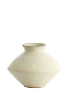 Vaas deco 30x23 cm BEATO mat crème-zand