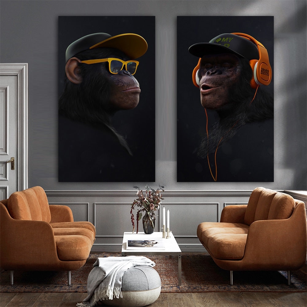 Toile - 3 Monkeys