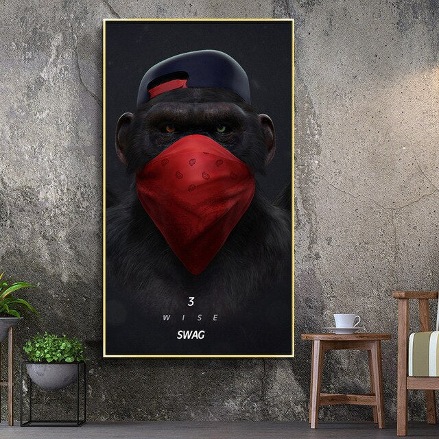 Toile - 3 Monkeys