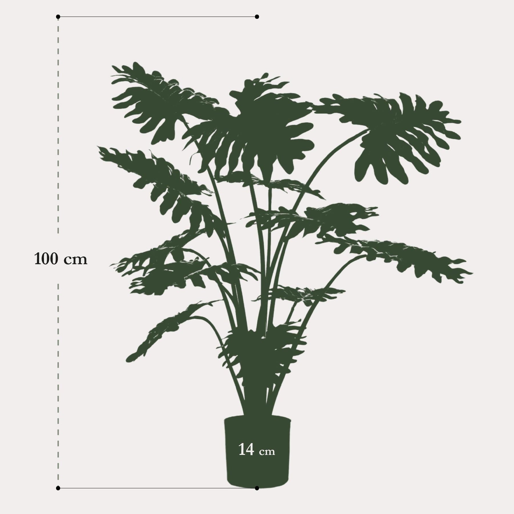 Kunstplant Philodendron 80 cm