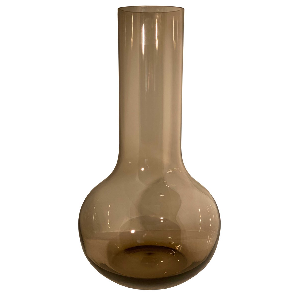 seim vaas – topaas taupe – mondgeblazen glas – vaas de wereld