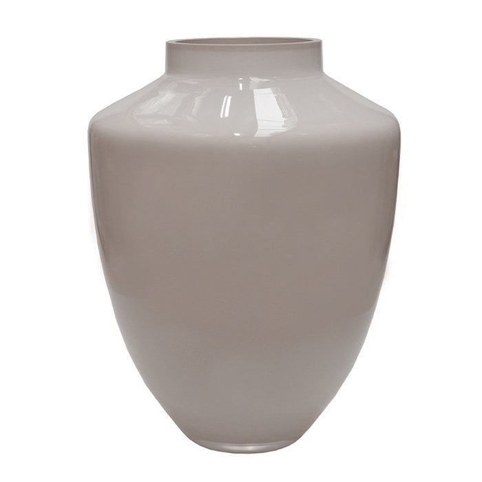 vaas tugela - pastel ivory - ivoor - glas en keramiek - handgemaakt